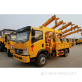 China Flatbed Truck With Crane 2Ton Truck Mounted Crane Palfinger Telescopic Boom